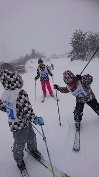 スキー授業と大雪