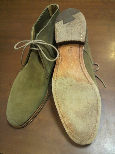 Crockett&Jones×vibramEXハーフラバー+ヴィンテージトゥスチール