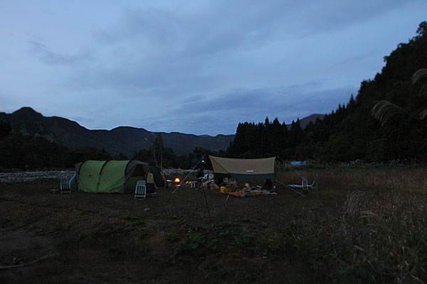 嵐渓荘でキャンプ